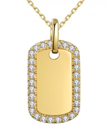 DOG TAG DIAMOND PENDANT (TP2157)