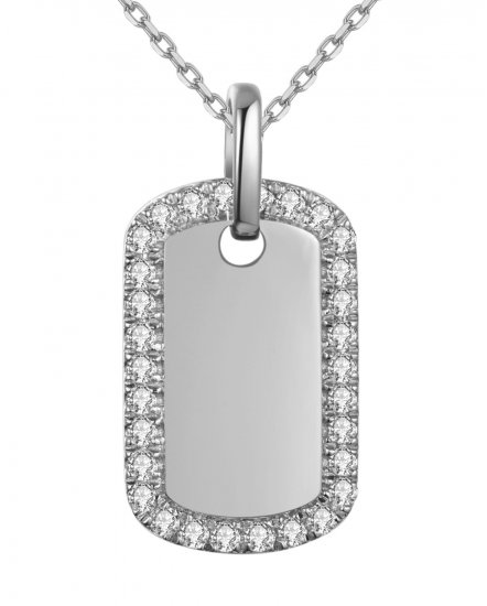 DOG TAG DIAMOND PENDANT (TP2157)