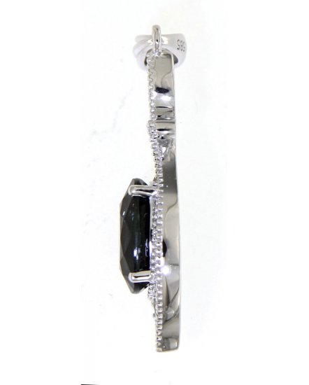 OVAL SAPPHIRE DIAMOND PENDANT (TP2159)