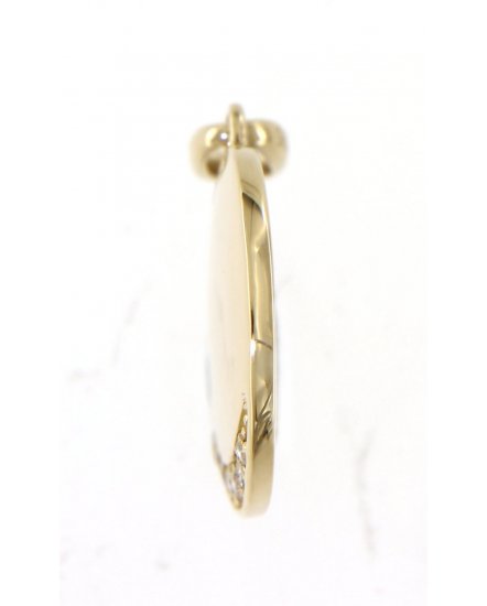 CRESCENT MOON DISC DIAMOND PENDANT (TP2165)