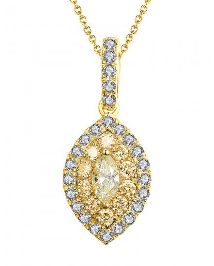 MULTI TONE MARQUISE DIAMOND PENDANT (TP2172)