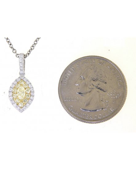 MULTI TONE MARQUISE DIAMOND PENDANT (TP2172)