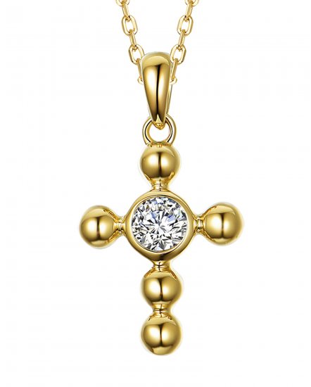 CROSS SOLITAIRE DIAMOND PENDANT (TP2177)