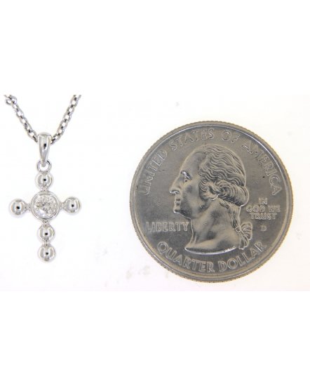 CROSS SOLITAIRE DIAMOND PENDANT (TP2177)