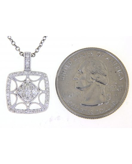 SQUARE SHAPE DIAMOND PENDANT (TP2195)