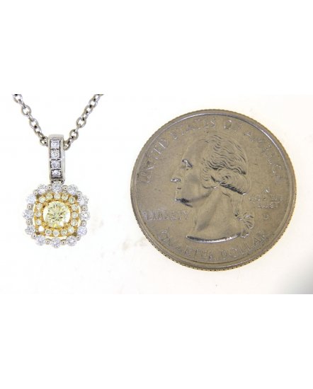 MULTI TONE ROUND DIAMOND PENDANT (TP2203)