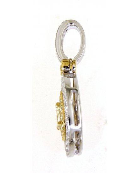 MULTI TONE PEAR DIAMOND PENDANT (TP2204)