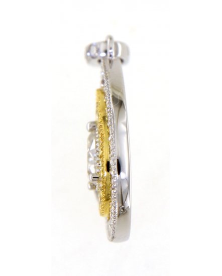 MULTI TONE PEAR DIAMOND PENDANT (TP2205)