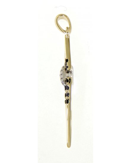 TRIANGLE COLORED STONE DIAMOND PENDANT (TP2211)