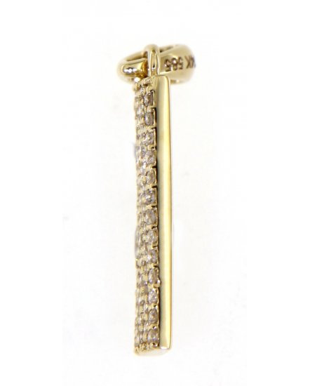 STRAIGHT BAR DIAMOND PENDANT (TP2212)