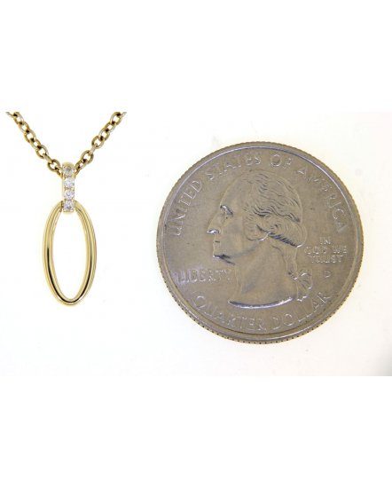 OVAL STYLE DIAMOND PENDANT (TP2213)