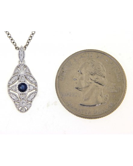 SAPPHIRE DIAMOND PENDANT (TP2219)