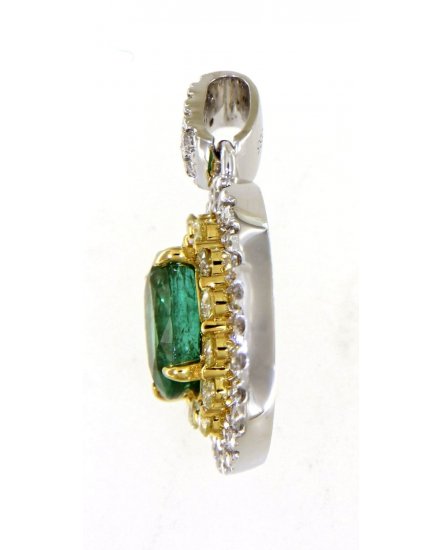OVAL EMERALD DIAMOND PENDANT (TP2221)
