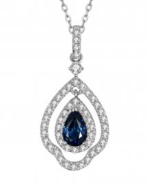 PEAR SAPPHIRE DIAMOND PENDANT (TP2222)