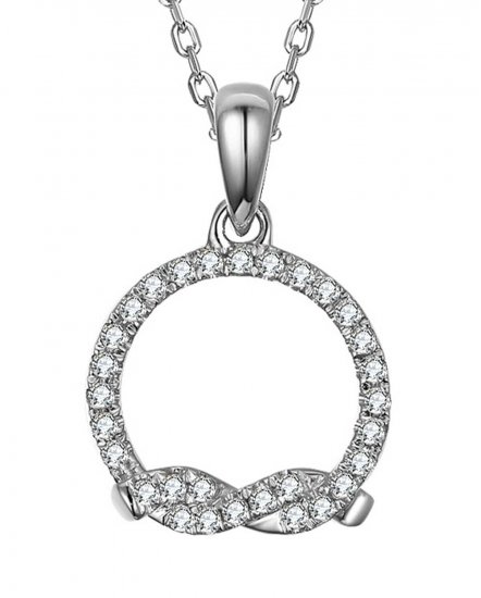 KNOT STYLE  ROUND DIAMOND PENDANT (TP2241)