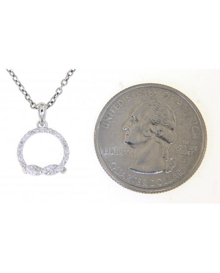 KNOT STYLE  ROUND DIAMOND PENDANT (TP2241)