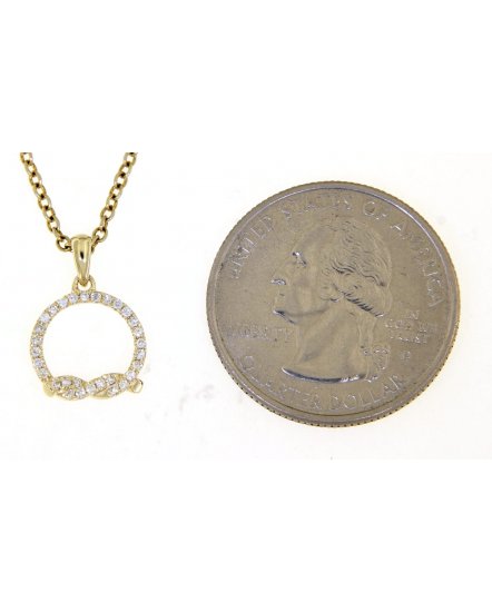 KNOT STYLE  ROUND DIAMOND PENDANT (TP2241)
