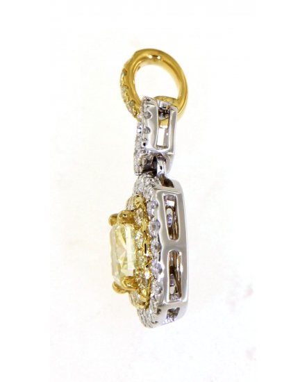 MULTI TONE CUSHION DIAMOND PENDANT (TP2258)