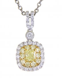 MULTI TONE CUSHION DIAMOND PENDANT (TP2272)
