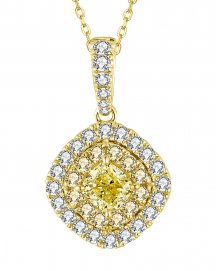 MULTI TONE CUSHION DIAMOND PENDANT (TP2276)