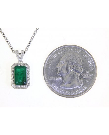 EMERALD CUT DIAMOND PENDANT (TP2280)