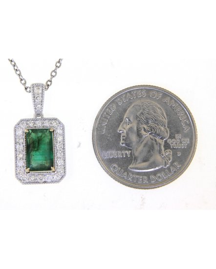 EMERALD CUT DIAMOND PENDANT (TP2282)