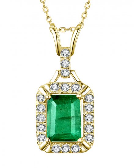 EMERALD CUT DIAMOND PENDANT (TP2284)