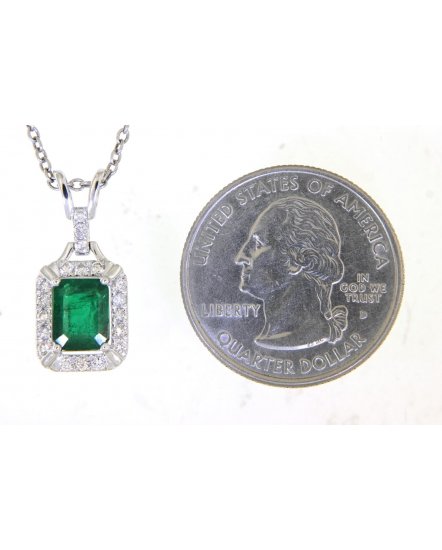 EMERALD CUT DIAMOND PENDANT (TP2284)