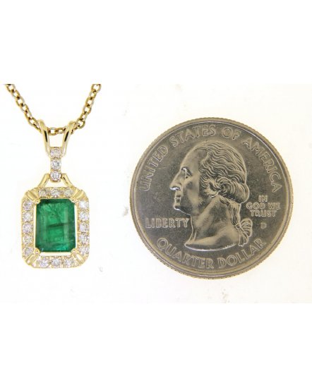 EMERALD CUT DIAMOND PENDANT (TP2284)