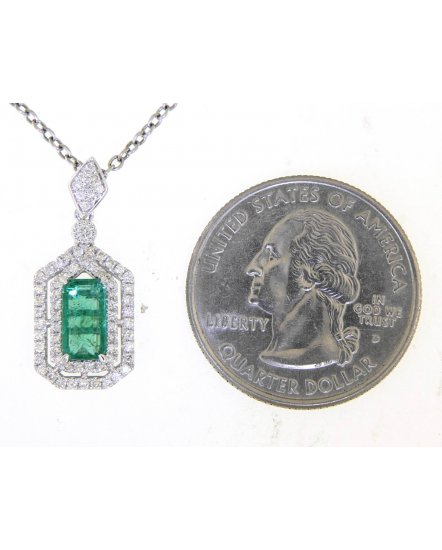 EMERALD CUT DIAMOND PENDANT (TP2290)
