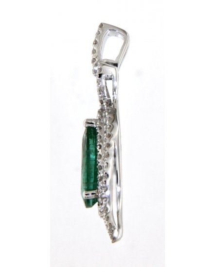 PEAR EMERALD DIAMOND PENDANT (TP2291)