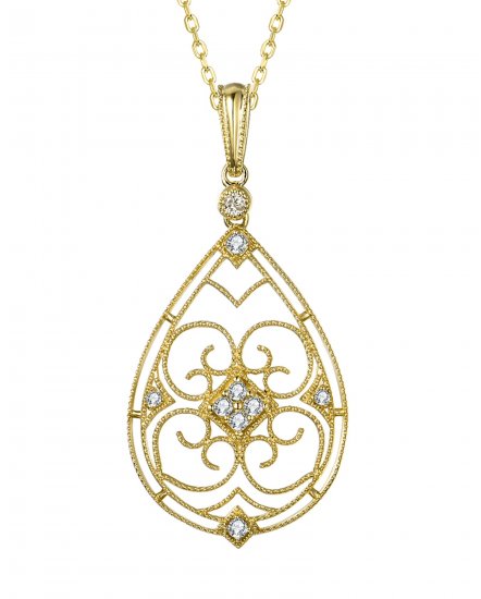 PEAR DIAMOND PENDANT (TP2294)