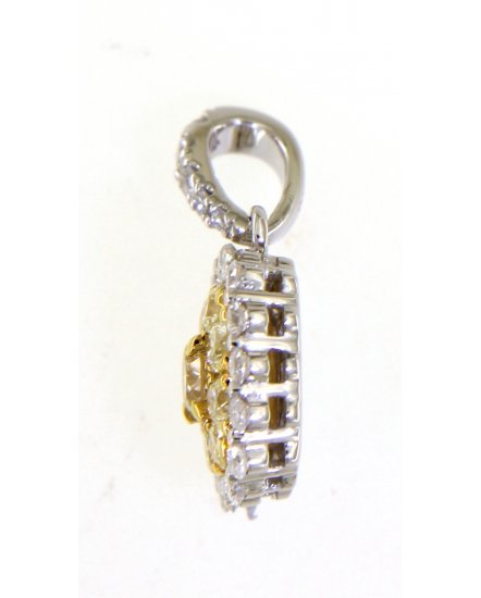 MULTI TONE CUSHION STYLE DIAMOND PENDANT (TP2325)