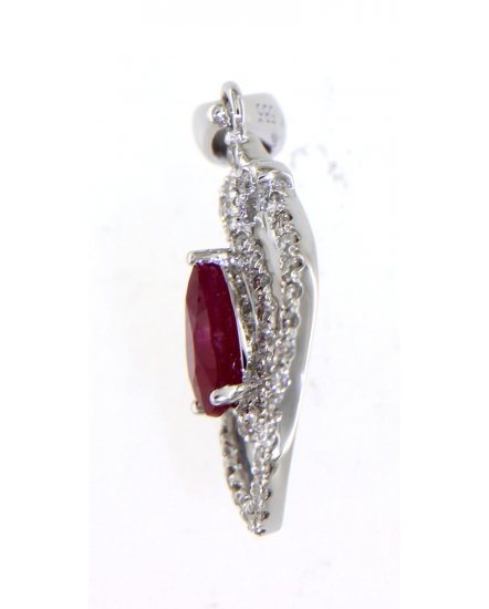 PEAR RUBY DIAMOND PENDANT (TP2326)