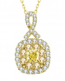 MULTI TONE CUSHION DIAMOND PENDANT (TP2330)
