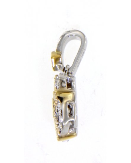 MULTI TONE CUSHION DIAMOND PENDANT (TP2331)