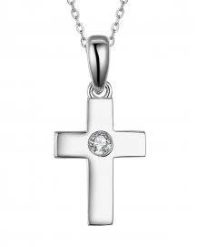 CROSS SOLITAIRE DIAMOND PENDANT (TP2332)