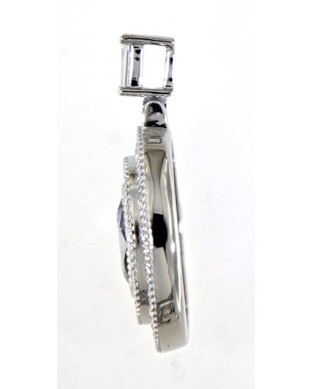 OVAL SAPPHIRE DIAMOND PENDANT (TP2336)