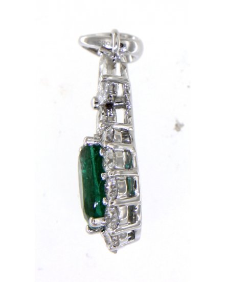 OVAL EMERALD DIAMOND PENDANT (TP2339)
