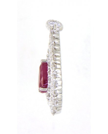 PEAR RUBY DIAMOND PENDANT (TP2355)