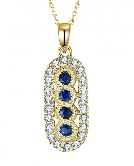 SAPPHIRE DIAMOND PENDANT (TP2361)