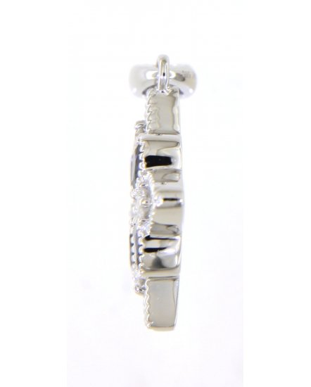 FLORAL STYLE SAPPHIRE DIAMOND PENDANT (TP2363)