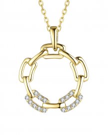 LINK STYLE ROUND DIAMOND PENDANT (TP2368)
