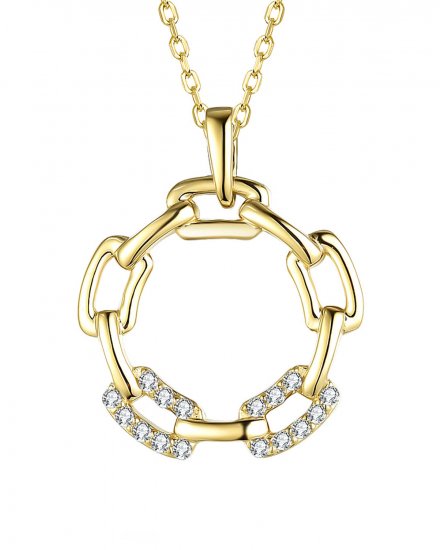 LINK STYLE ROUND DIAMOND PENDANT (TP2368)
