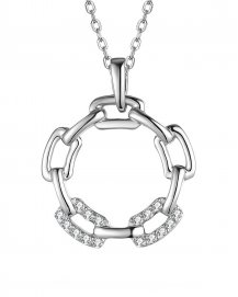 LINK STYLE ROUND DIAMOND PENDANT (TP2368)
