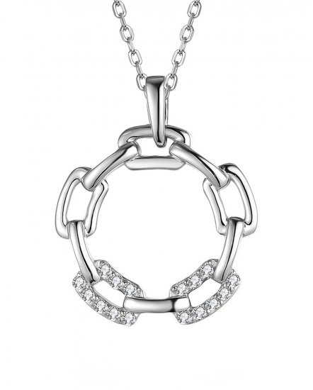LINK STYLE ROUND DIAMOND PENDANT (TP2368)