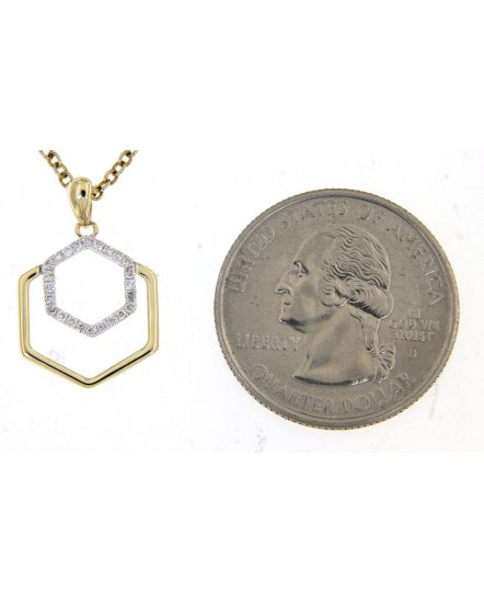 HEXAGON STYLE DIAMOND PENDANT (TP2370)