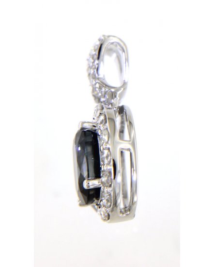 OVAL SAPPHIRE DIAMOND PENDANT (TP2382)