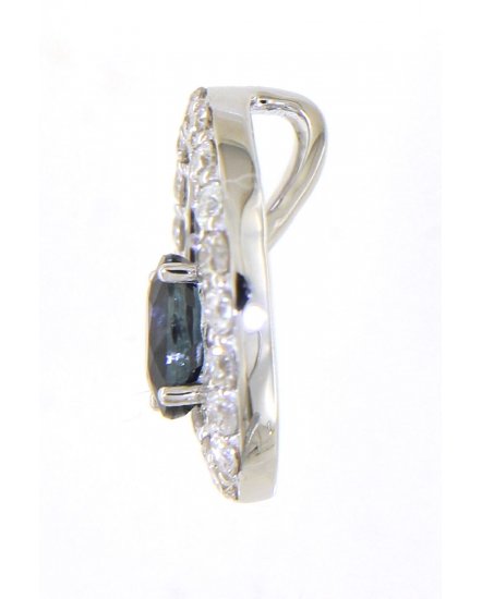 LEAF STYLE SAPPHIRE DIAMOND PENDANT (TP2383)