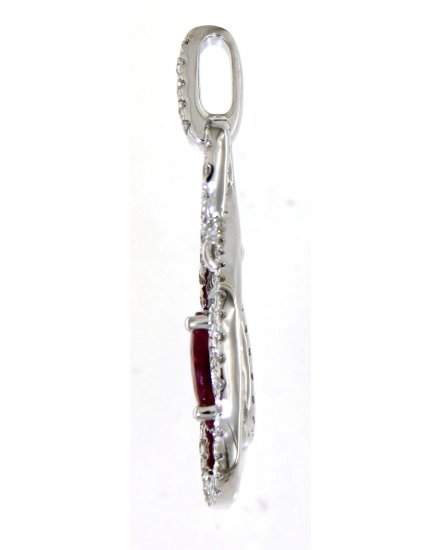 OVAL RUBY DIAMOND PENDANT (TP2421)
